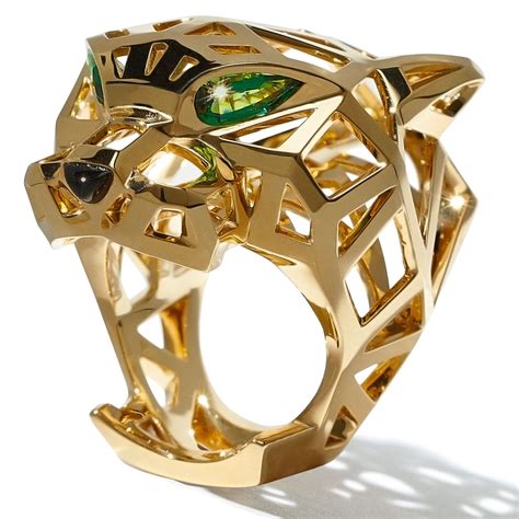 cartier men's gold ring|cartier men's jaguar ring.